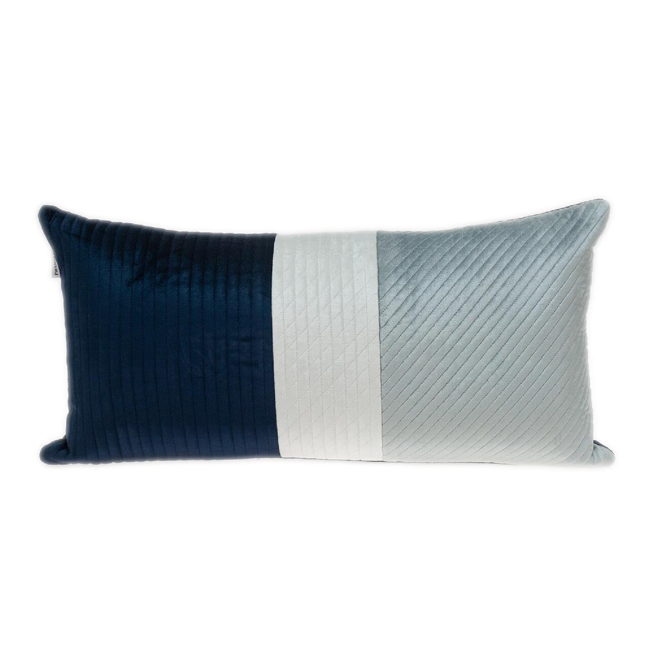 Nassau Collection 24" x 12" x 4" Multicolored Rectangular Velvet Throw Pillow
